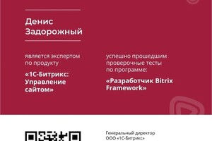 Диплом / сертификат №9 — Задорожный Денис Геннадьевич