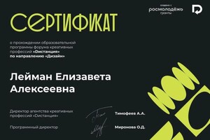 Диплом / сертификат №3 — Лейман Елизавета Алексеевна