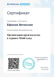 Диплом / сертификат №5 — Ефанов Вячеслав Геннадьевич