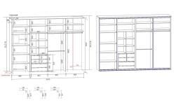 Разработка чертежа встроенного шкафа-купе — Конечная Эллина Сергеевна