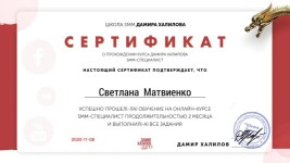 Диплом / сертификат №6 — Матвиенко Светлана Юрьевна