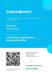 Диплом / сертификат №4 — Троеглазов Дмитрий Андреевич