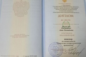 Афанасенко Анна Леонидовна — Диплом / сертификат №2