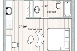 Бережанская Софья Андреевна — Чертёжные работы планировки помещений — Портфолио №2