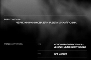 Чернокнижникова Елизавета Михайловна — Диплом / сертификат №1