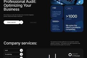 Landing page for audit company — Черных Алина Константиновна