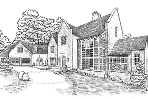 Федоренко Маргарита Маратовна — Иллюстрация дома, карандашный рисунок — Портфолио №31