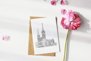 Федоренко Маргарита Маратовна — Архитектурная иллюстрация для свадебного приглашения — Портфолио №37