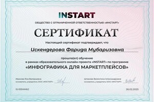 Искендерова Фарида Мубаризовна — Диплом / сертификат №4