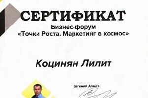 Диплом / сертификат №12 — Коцинян Лилит Артушовна