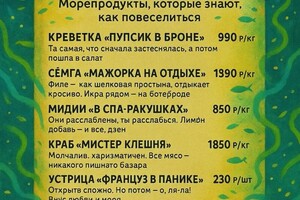 Сацук Полина Алексеевна — Дизайн меню для рыбного бистро/магазин — Портфолио №13