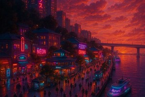 Сацук Полина Алексеевна — Генерация Ростова-на-Дону в стиле КиберПанк. В рамках проекта Художественный стиль — Портфолио №15