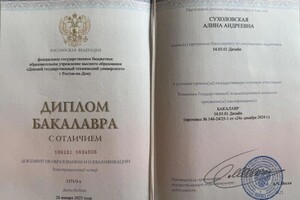 Диплом / сертификат №7 — Сухоловская Алина Андреевна