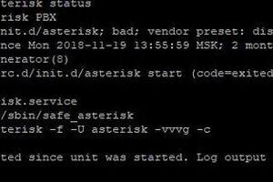 asterisk service status — Благодарный Илья Игоревич