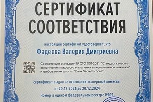 Диплом / сертификат №4 — Фадеева Валерия Дмитриевна