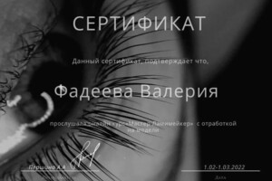 Диплом / сертификат №6 — Фадеева Валерия Дмитриевна