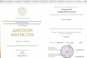 Диплом / сертификат №3 — Килбас София Витальевна