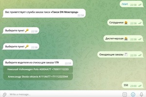 Telegram бот для сервиса заказа такси — Кулаков Артем Алексеевич