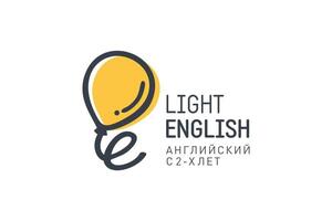 Логотип для образовательного проекта Light English — Кузьмин Александр Робертович