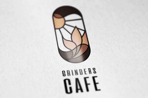 Линотип для кофейни Grinders Cafe — Нерсесова Даша Дмитриевна