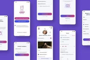Разработка приложения для поиска работы. Создание дизайна для мобильного приложения Jobsy включало в себя: разработка... — Половьева Юлия Сергеевна