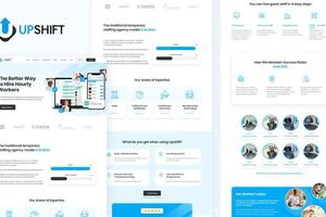 Сайт UpShift. Разработка корпоративного сайта для англоязычной компании. Работа включала в себя: разработка цветового... — Половьева Юлия Сергеевна