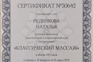 Диплом / сертификат №3 — Руденкова Наталья Валерьевна