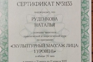 Диплом / сертификат №4 — Руденкова Наталья Валерьевна