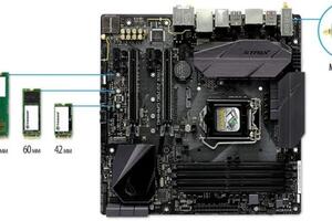 Ширина M.2 устройств может быть 12, 16, 22 или 30 мм. Длина 16, 26, 30, 38, 42, 60, 80 или 110 мм. Например, M.2 SSD... — Шарафутдинов Анвар Фаридович