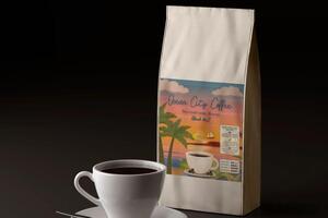 Дизайн этикетки кофе Ocean City Coffee — Ксения Болдырева