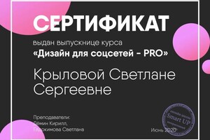Диплом / сертификат №3 — Крылова Светлана Сергеевна