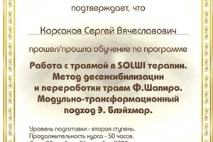 Диплом / сертификат №7 — Корсаков Сергей Вячеславович