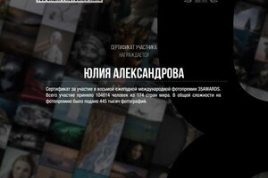 Диплом / сертификат №2 — Александрова Юлия Анатольевна