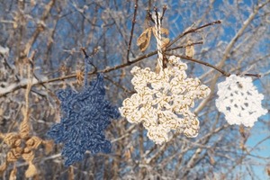 Снежинки вязаные крючком и в технике макраме — Федорова Елена Александровна