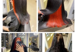 Челабиева Татьяна Владимировна — Скрытое окрашивание плюс контуринг у лица. — Портфолио №11