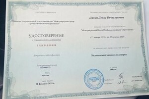 Панин Денис Вячеславович — Диплом / сертификат №2