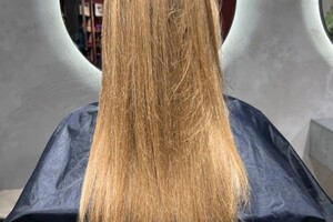 Первая Екатерина Витальевна — Кератиновое выпрямление волос; Процедура ДО; Видоизменение структуры волос (выпрямление), усиление визуального эффекта,... — Портфолио №10