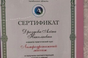 Диплом / сертификат №15 — Дроздова Елена Николаевна