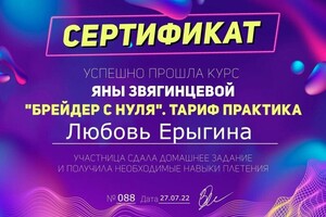 Диплом / сертификат №2 — Ерыгина Любовь Вячеславовна