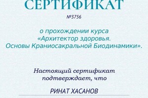 Диплом / сертификат №2 — Хасанов Ринат Шарифьянович