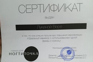 Диплом / сертификат №1 — Лукина Вера Сергеевна