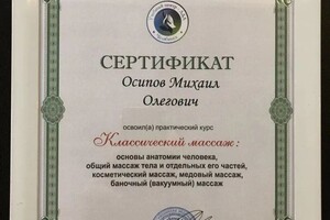 Диплом / сертификат №8 — Осипов Михаил Олегович