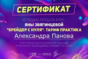 Диплом / сертификат №6 — Панова Александра Юрьевна