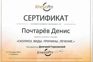 Диплом / сертификат №13 — Почтарев Денис Александрович