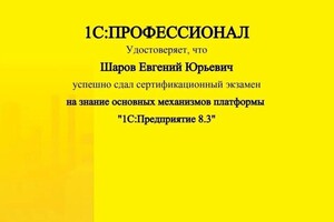 Диплом / сертификат №6 — Шаров Евгений Юрьевич