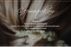 Диплом / сертификат №6 — Ярославова Екатерина Игоревна