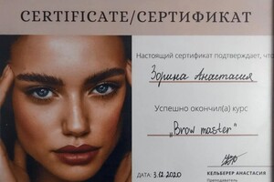 Диплом / сертификат №1 — Зорина Анастасия Сергеевна