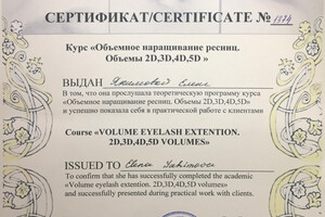 Сертификат о прохождении курса обучения — Якимова Елена Игоревна