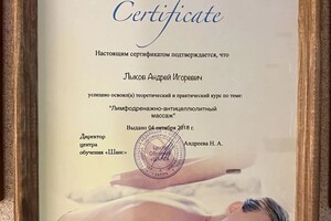 Диплом / сертификат №8 — Лыков Андрей Игоревич