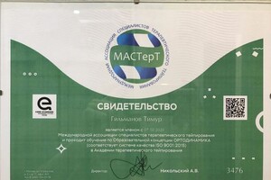 Диплом / сертификат №1 — Гильманов Тимур Марсович